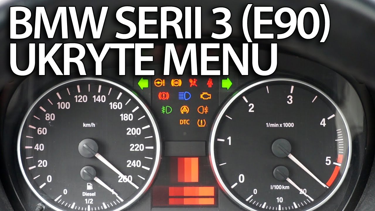 Ukryte menu zegarów BMW Seria 3 (E90 E91 E92 E93) serwisowy tryb testowy