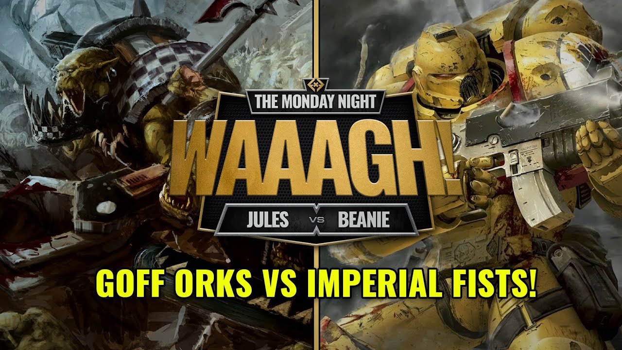A TRUE GRUDGE MATCH! Goff Orks vs Imperial Fists 1K Battle Report!