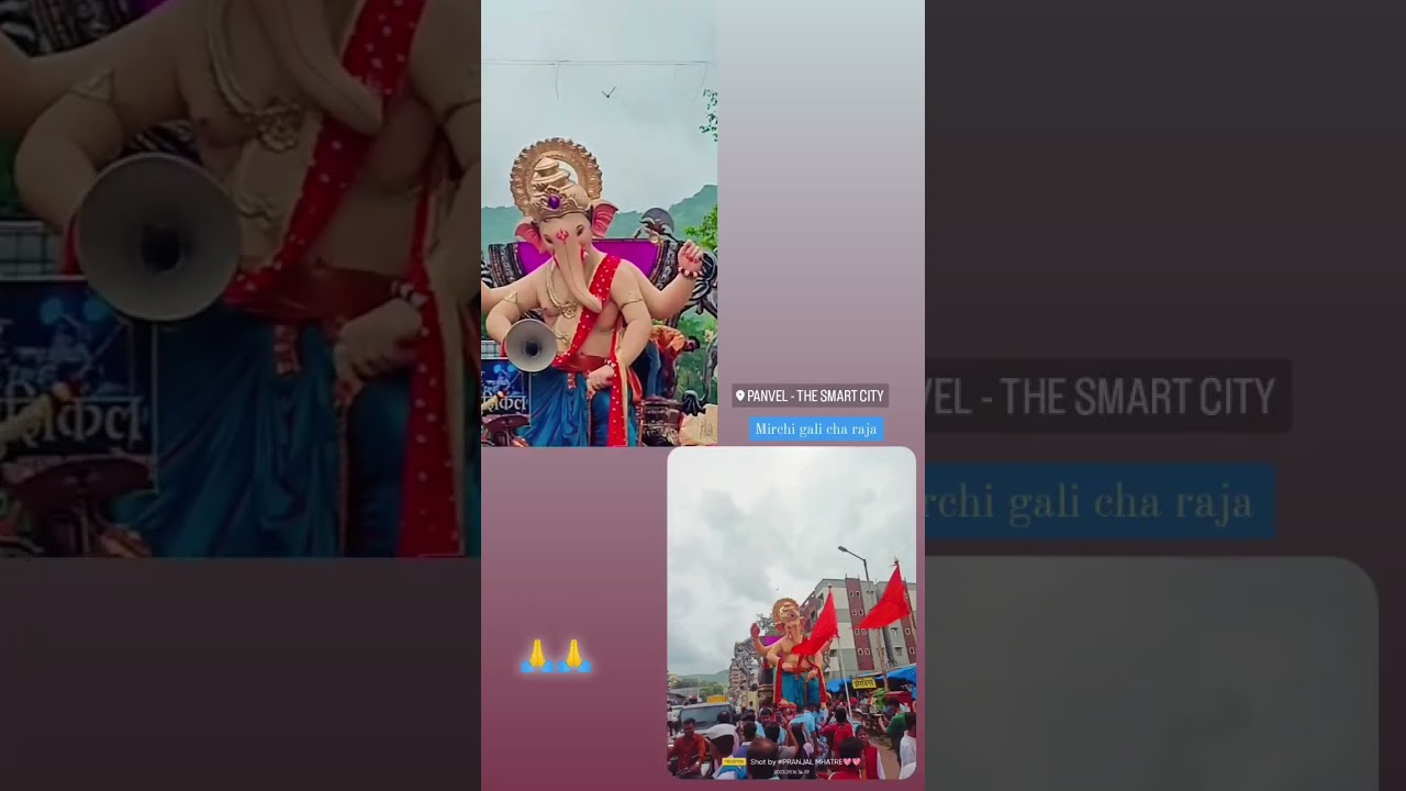 ganpati bappa morya. #panvel #ganesh  mirchi gali cha raja (panvel) #shorts #viral #video