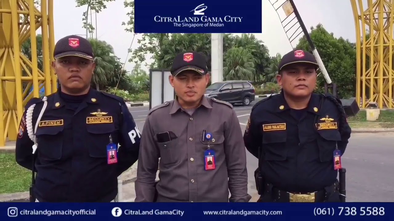 Tim Security CitraLand Gama City Medan siap bekerja seusai dengan SOP yang telah ditentukan