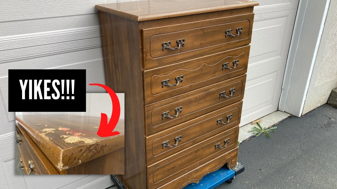 Saving a Damaged MDF Dresser From the Trash || Repairing Bubbled MDF || Extreme Furniture Makeover
