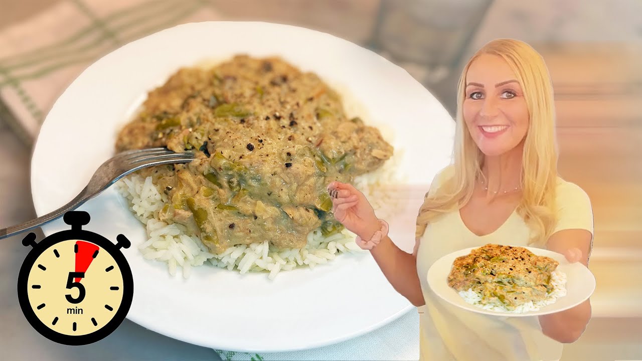 If You Have 5 Minutes, You Have Dinner: Tuna, Gravy, Green Beans, and Rice