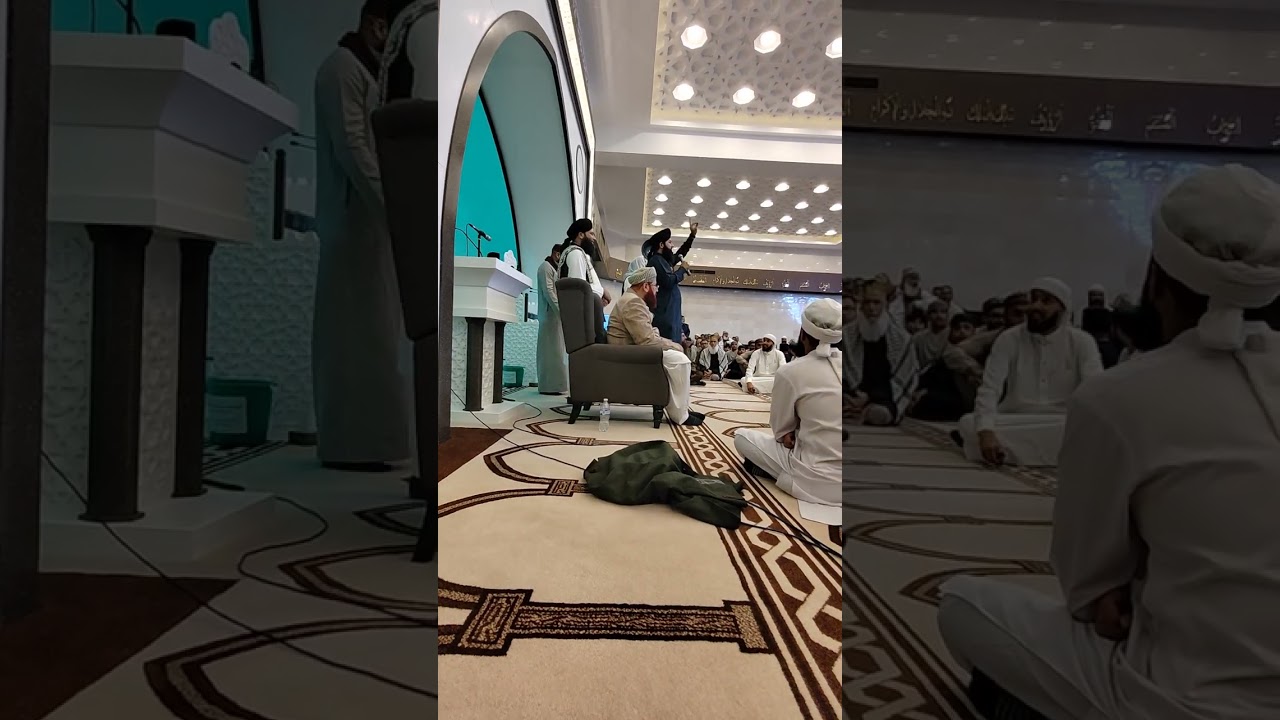 Giving away Umrah ticket at gilani noor masjid stoke on Trent longton UK CH Raziq