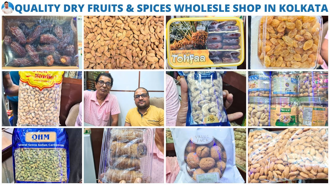 Dry Fruits & Spices Wholesale Market in Kolkata | Cashews, Almonds, Garam Masala, Spices & More
