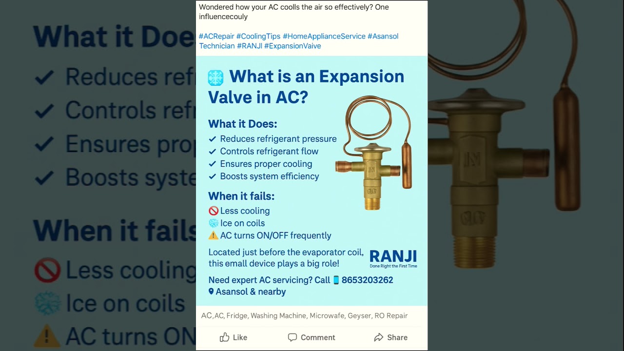 This tiny part controls your AC cooling! | Expansion Valve Explained | #ACRepair #CoolingTips #HVAC
