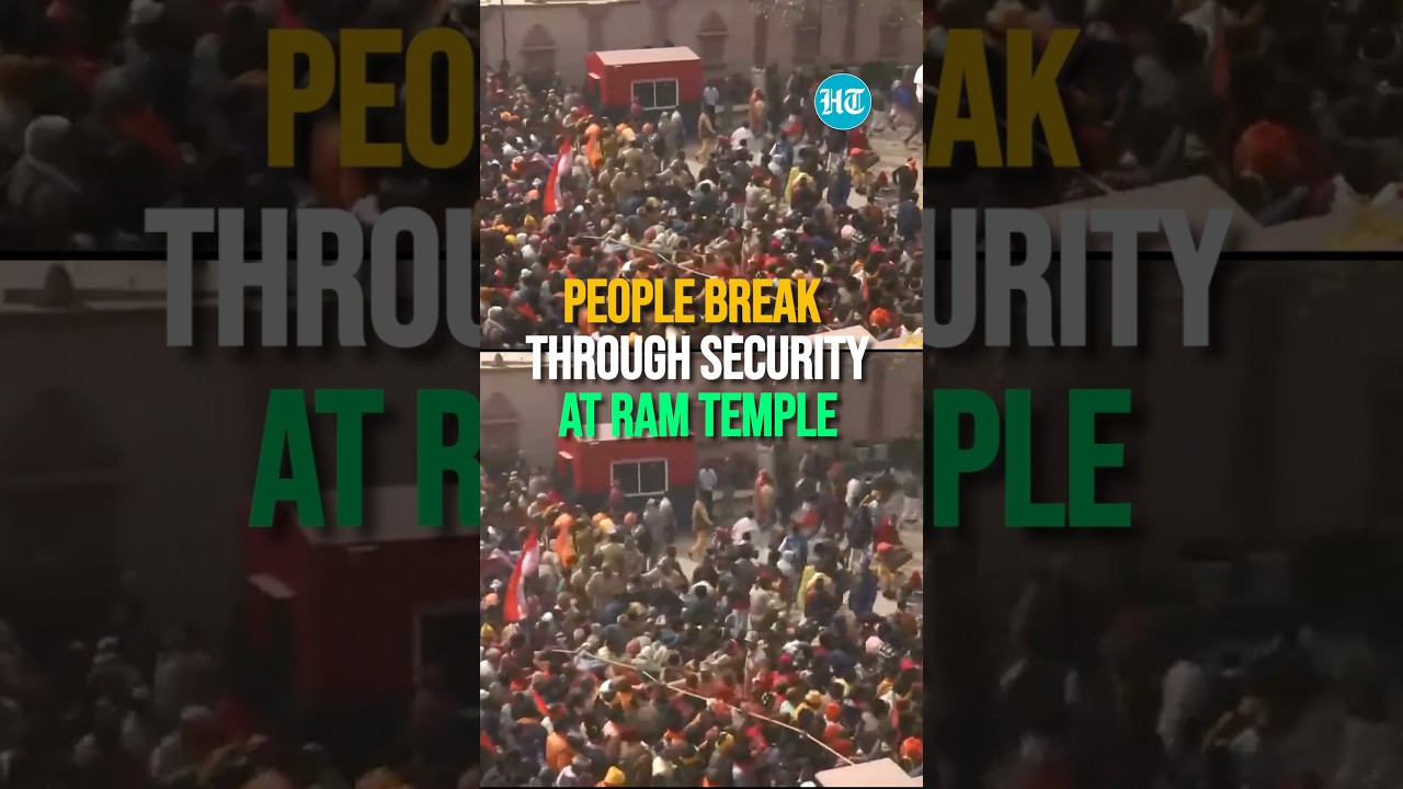 Ayodhya: People Break Through Security At Ram Janmabhoomi Temple | Watch