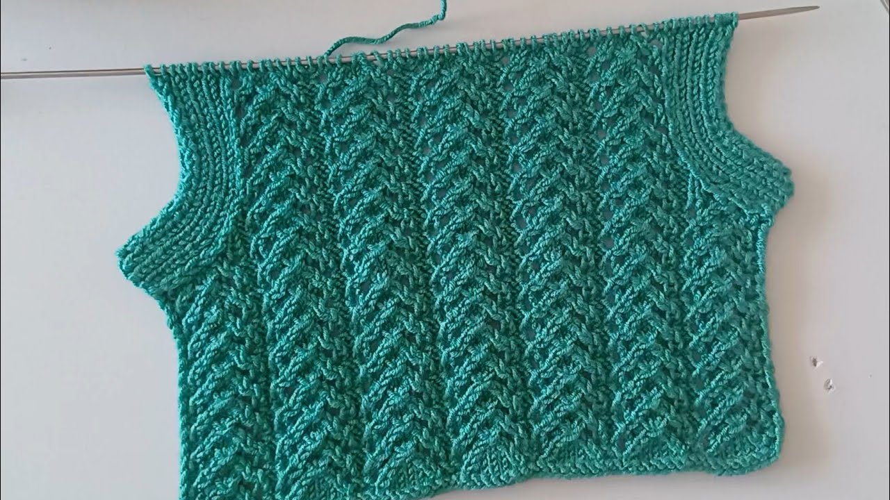 ŞİŞ ÖRGÜ YELEKLERDE ARKA KOL KESİMİ YAPILIŞI👌EXPLANATION OF BACK SLEEVE  CUTTING ON A NECK KNIT VEST