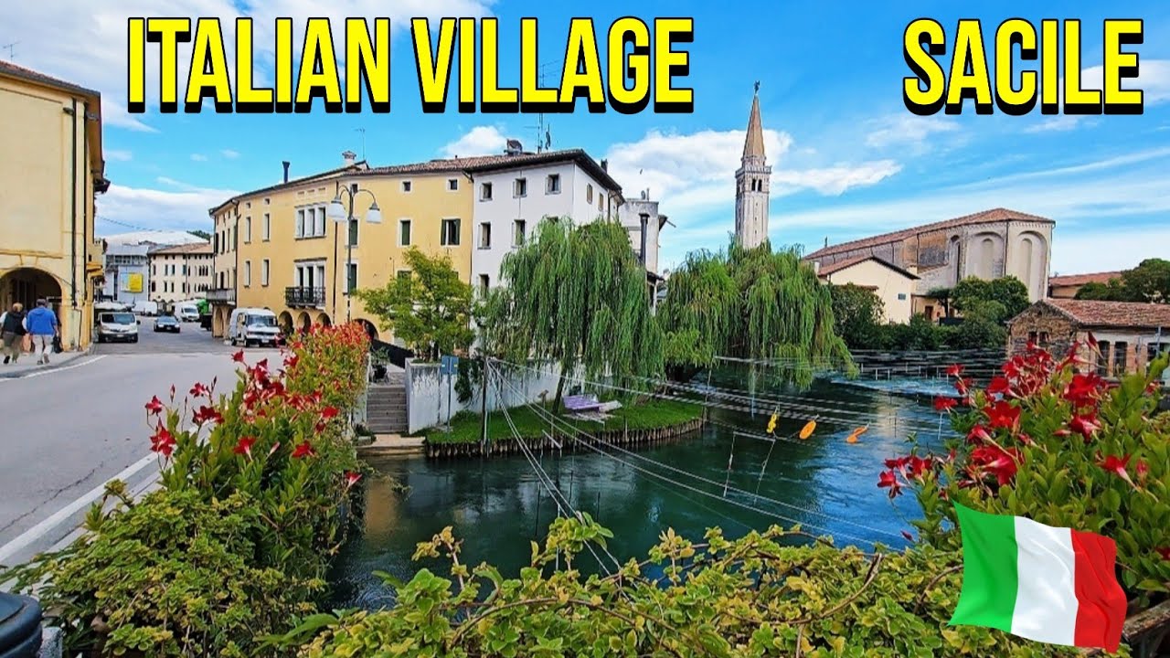 Most beautiful Italian town sacile | walking tour sacile Pordenone Italy | walk with me