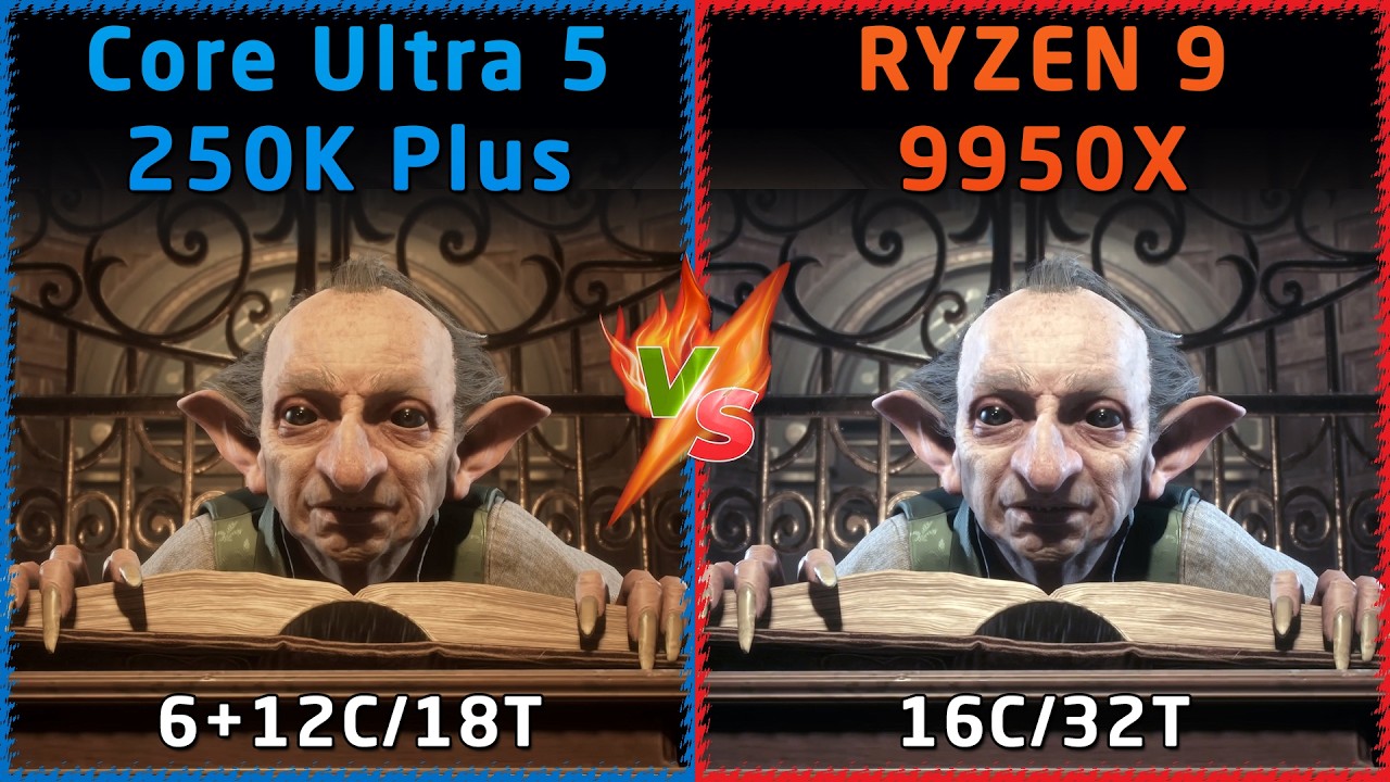 Intel Core Ultra 5 250K Plus vs AMD Ryzen 9 9950X