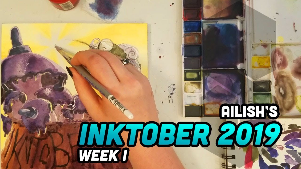 INKTOBER 2019 Week 1: Process and Commentary
