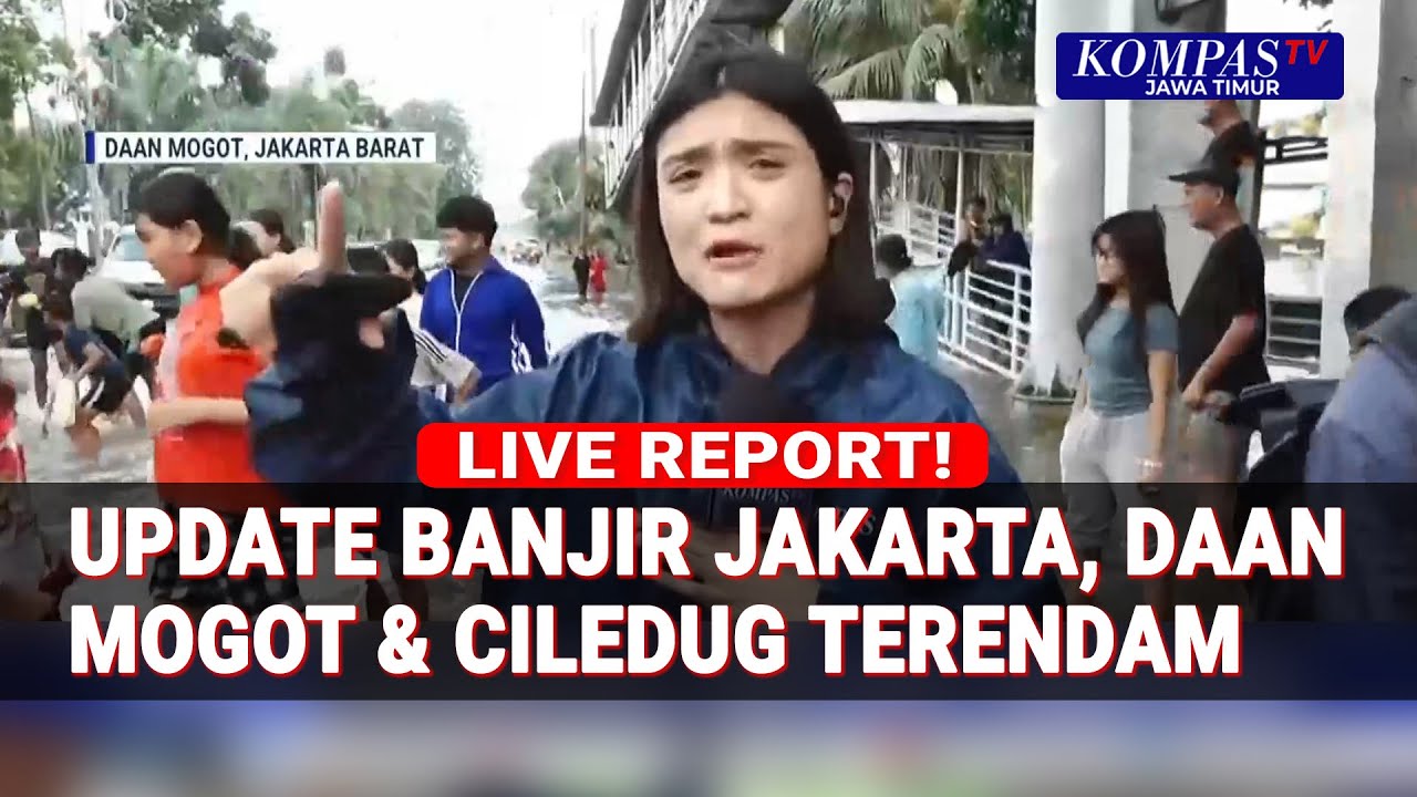 Update Banjir Jakarta Sore Ini, Daan Mogot Jakbar & Ciledug Tangerang Terendam