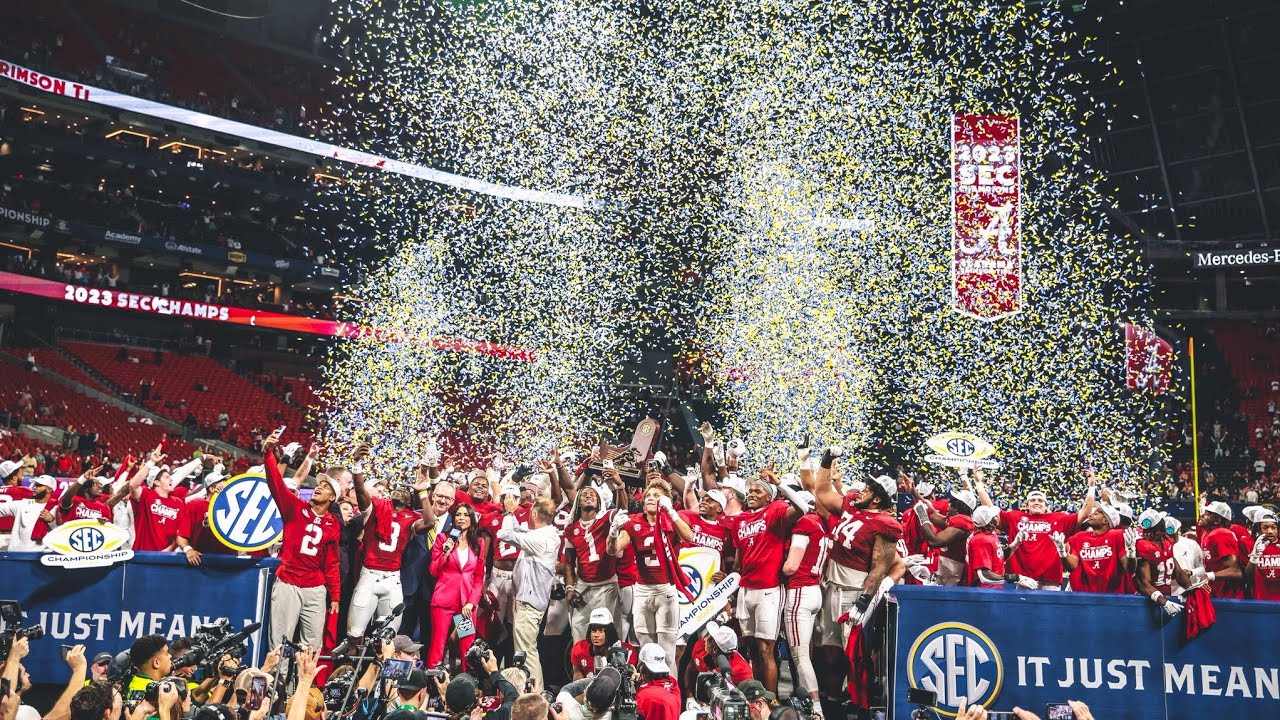 Alabama SEC Championship Trophy Presentation 2023
