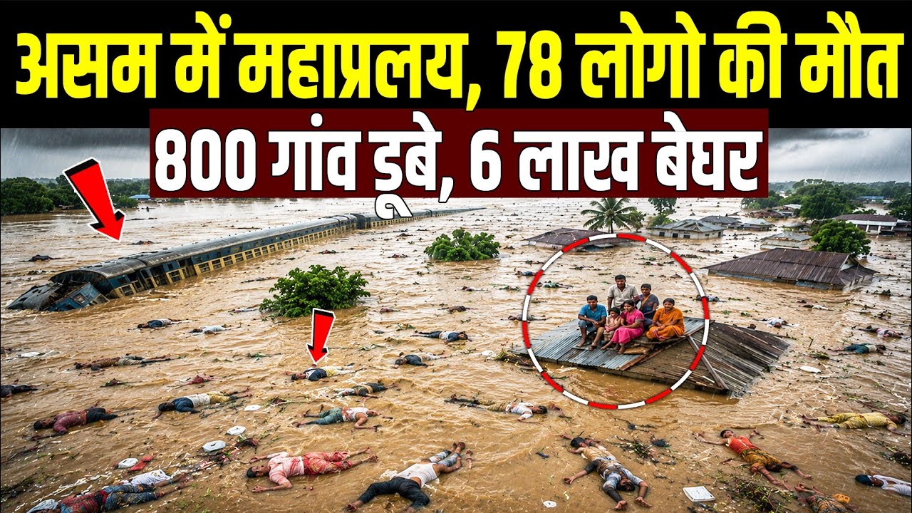 Assam Flood : असम में बाढ़ की तबाही की तस्वीर | Flood In Assam | Monsoon 2026 Update | Assam Weather