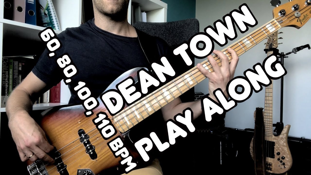 Dean Town - Vulfpeck - Bass Play Along - 60, 80, 100, 110BPM