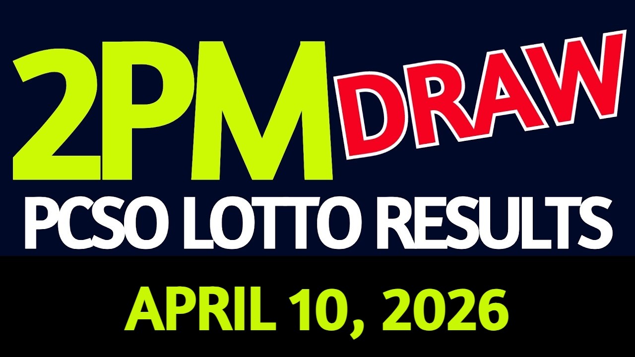 2pm Lotto Result Today April 10, 2026 Swertres Ez2 PCSO