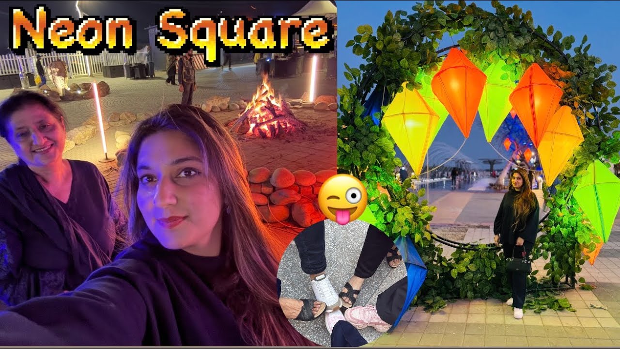 Aj hum gay Lahore kay Famous park NEON SQUARE|😍|Waha ki Management nay lia interview|#sabalifestyle 