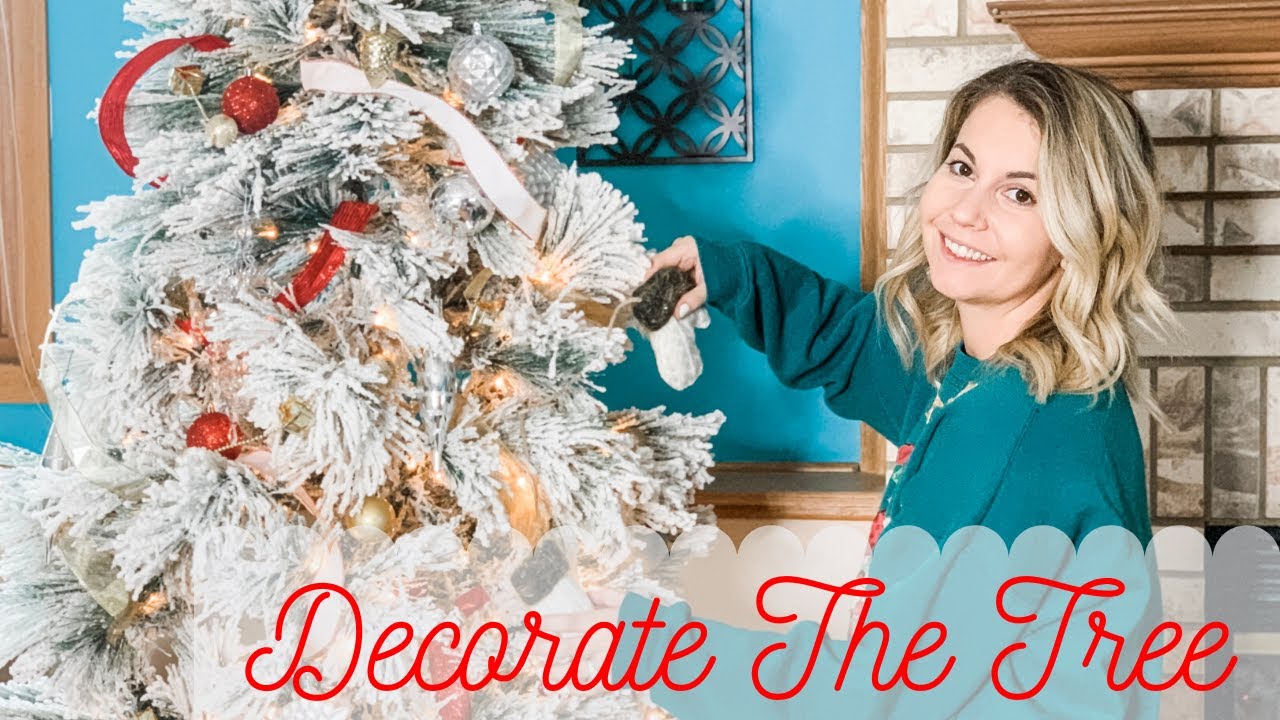 How To Decorate a Flocked Christmas Tree | Beautiful and Simple Tree Decorations