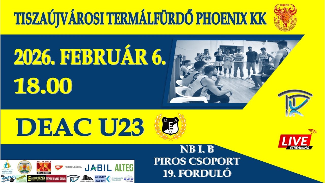 Tiszaújvárosi Termálfürdő Phoenix KK - DEAC U23