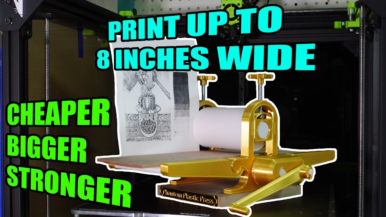3D Printed Etching Press! - Phantom Plastic Etching Press v2