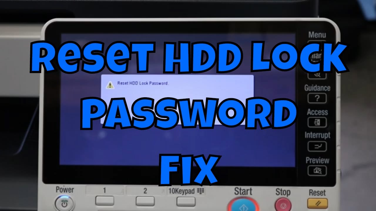 #konica HDD Lock Reset Password Fix