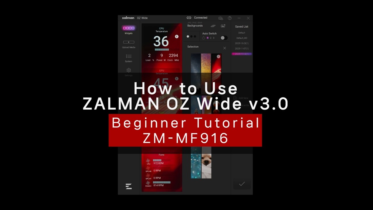 [ZALMAN] OZ Wide v3.0.0 Manual ENG (ZM-MF916 Software)