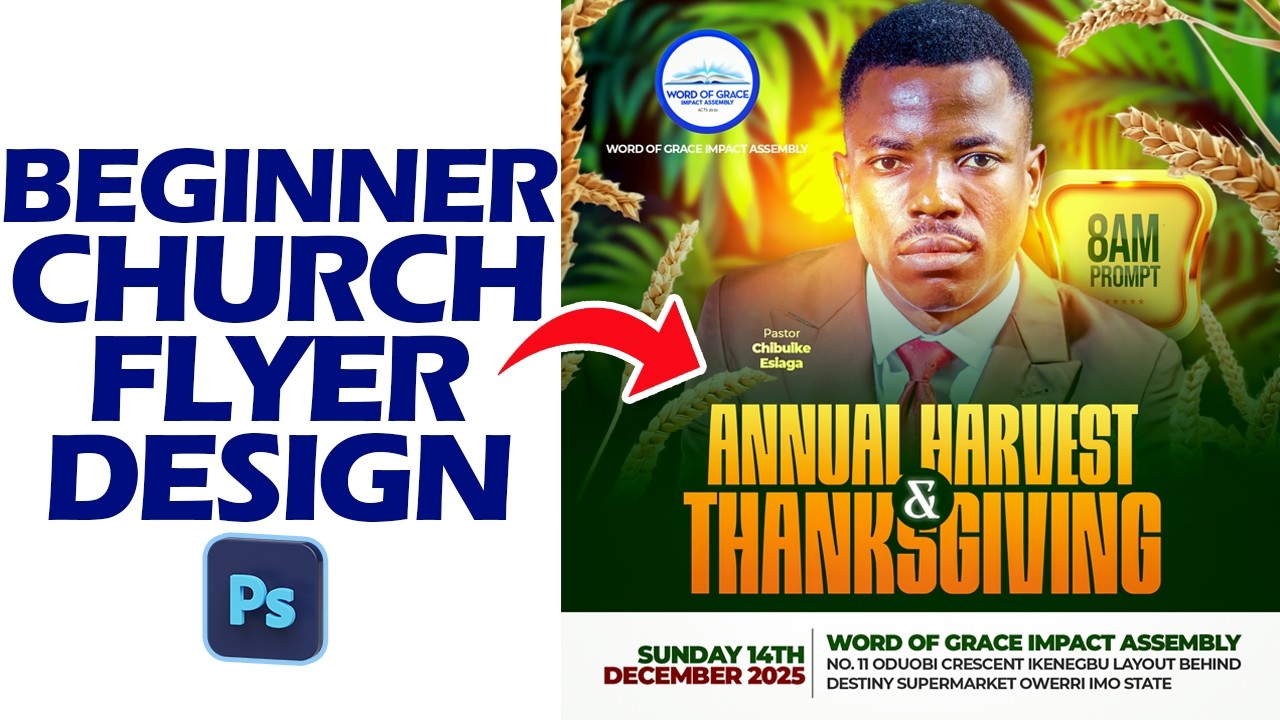 Create a Powerful Church Flyer in Photoshop (Beginner Friendly)