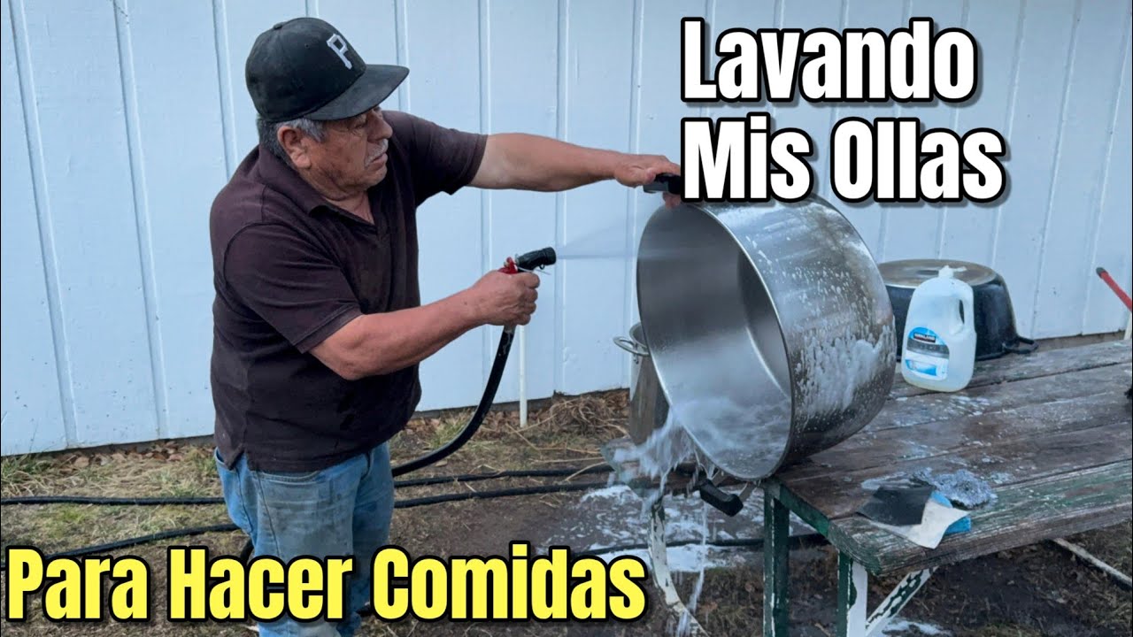 Don Chori Lavando Sus Ollas Para Cocinar Chicharrones!