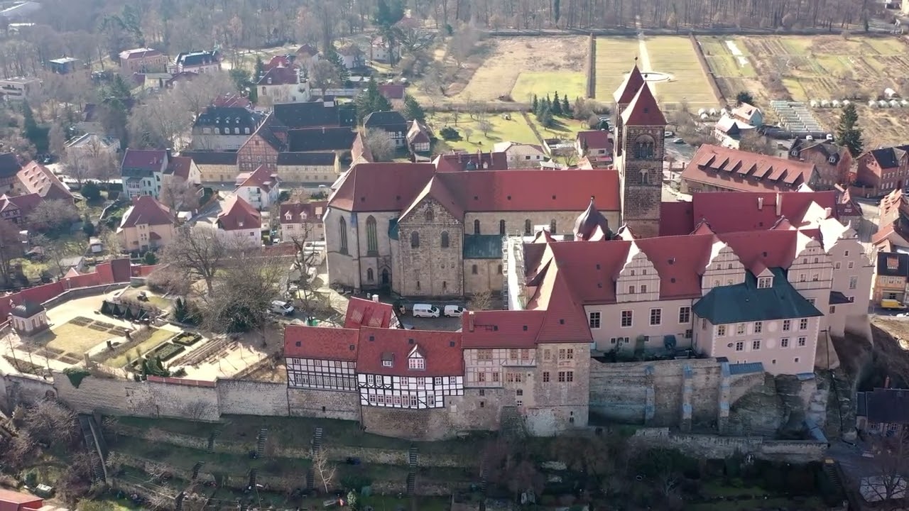 2026 03 21 Stiftskirche St. Servatius Quedlinburg nach der Sanierung 2025 geflogen mit DJI Mavic 2