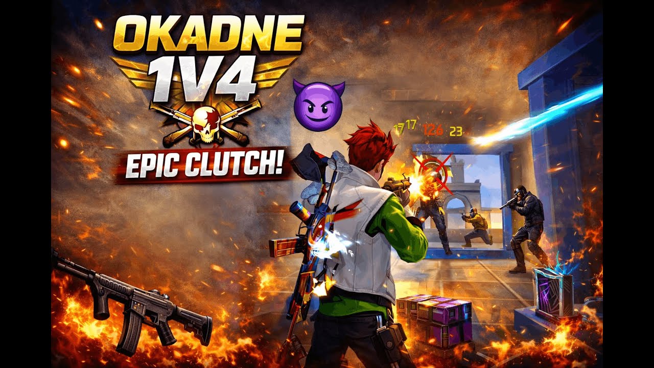 OKADNE 1V4 GAMEPLAY #freefirelive #freefirelive #ffcustomgame #ff #ffofficiallive #livestream #garen
