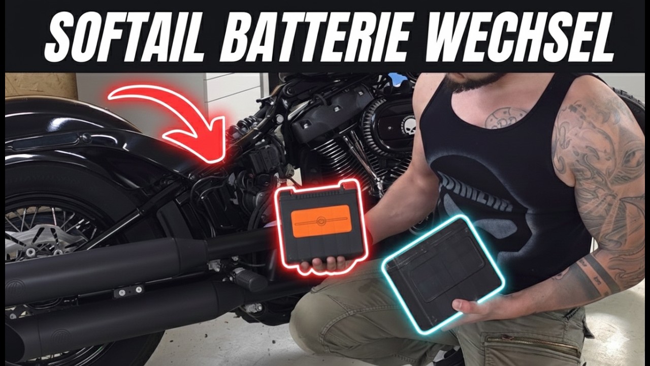 Harley Davidson Softail Batterie wechseln tutorial