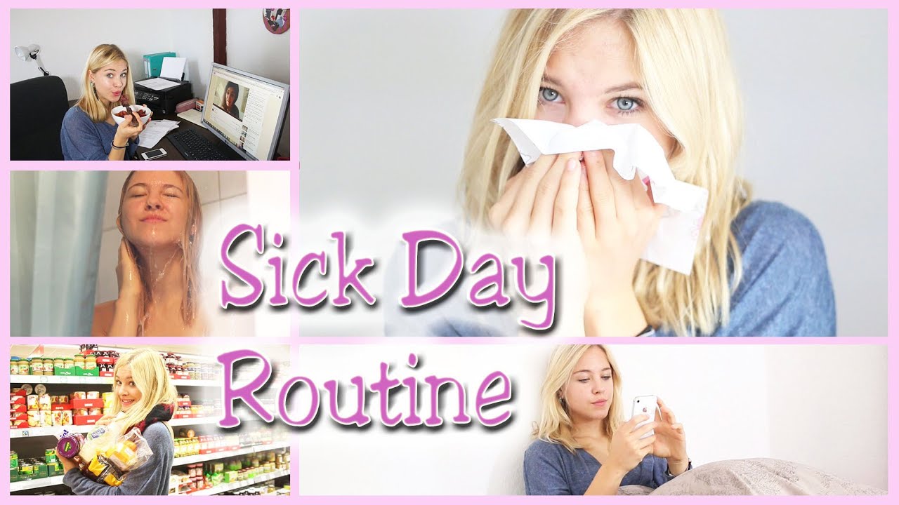 SICK\ LAZY DAY ROUTINE I Makeup, Outfit, Essen für kranke Tage