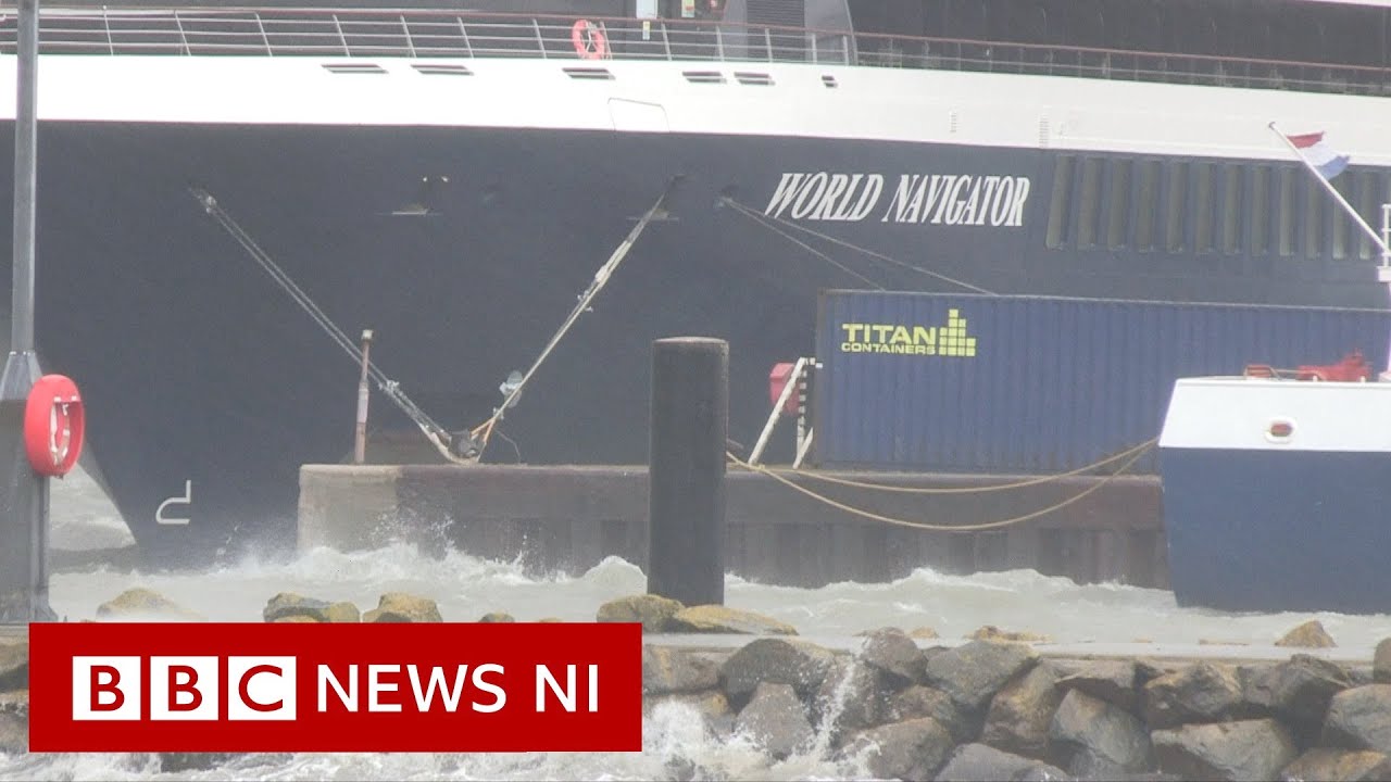 Crashing waves greet tourists to Carlingford Lough