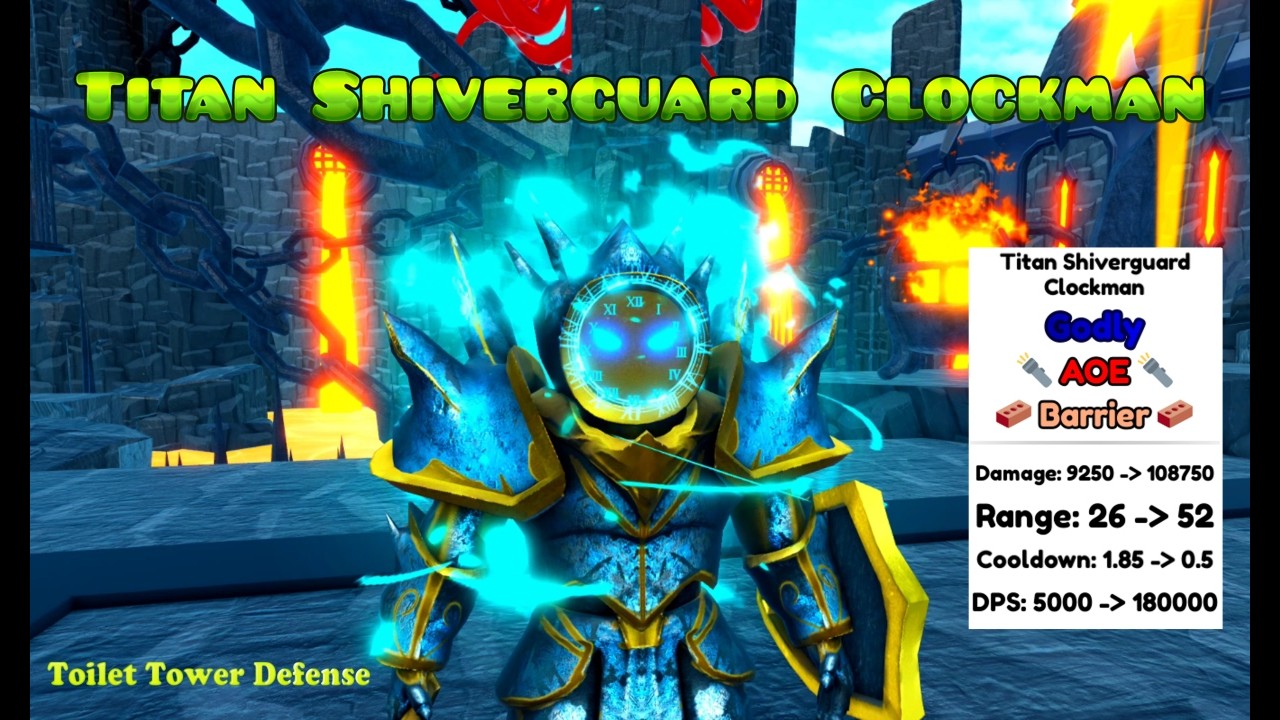 Titan Shiverguard Clockman DESTROYS Bosses in Toilet Tower Defense