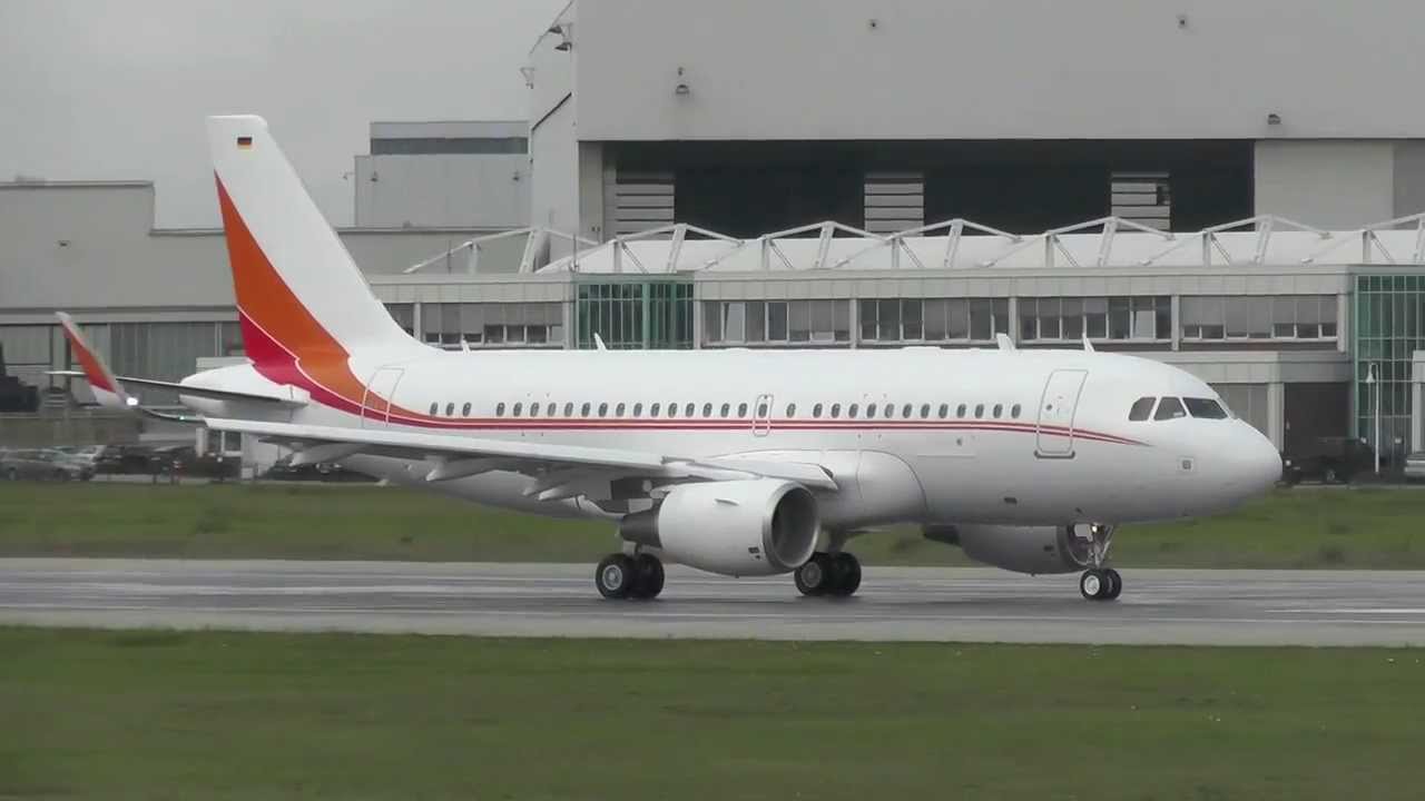 A319 Sharklets SK Telekom HL8080 takeoff and landing Hamburg Finkenwerder
