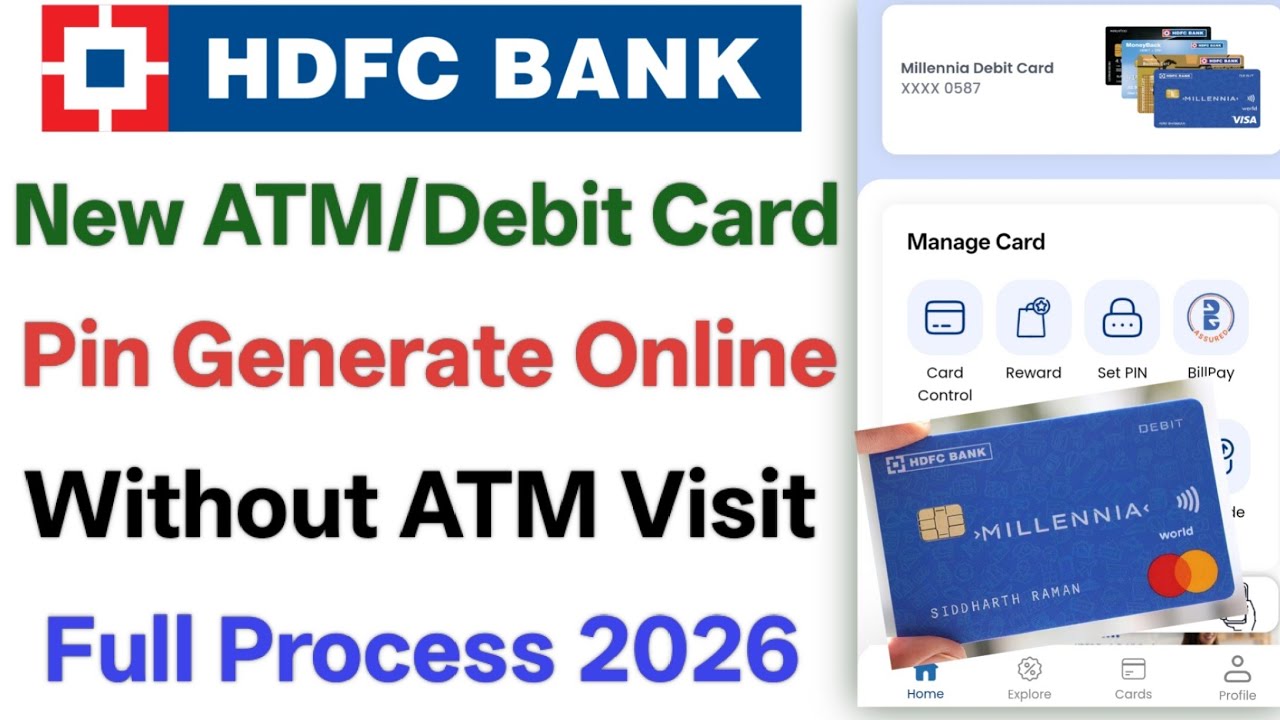 Hdfc Atm pin generate online 2026 | Hdfc Atm pin generate | Hdfc Debit card pin generate online