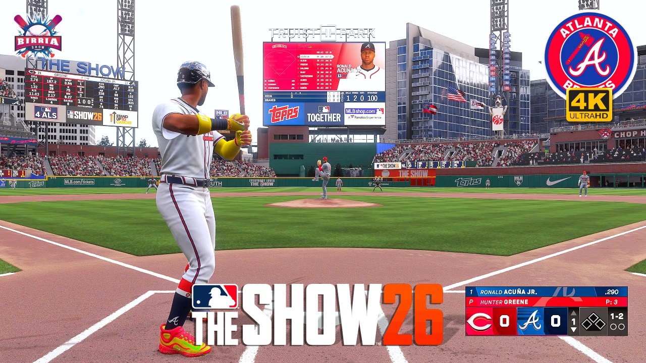 MLB The Show 26: Атланта Брэйвз против Цинциннати Редс | ПЕРВЫЙ ГЕЙМПЛЕЙ | PS5 4K 60fps