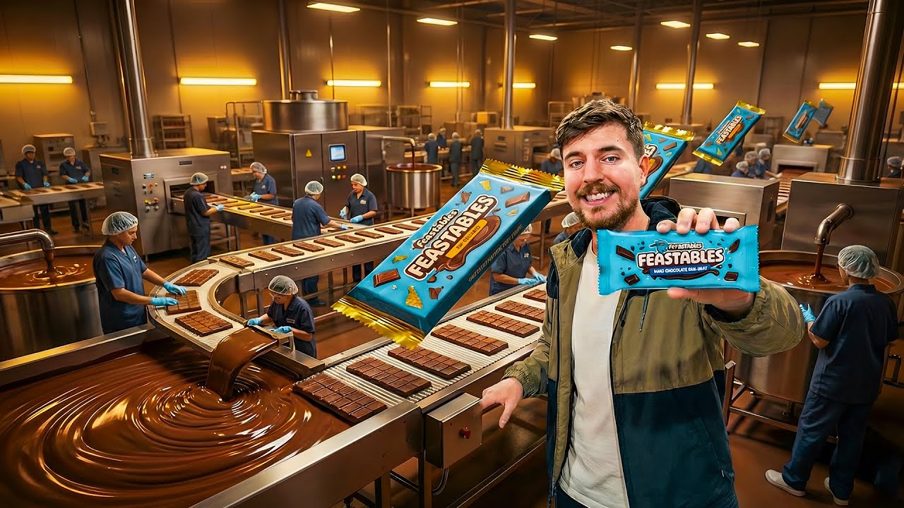 How MrBeast's $100M Factory Makes Feastables Chocolate