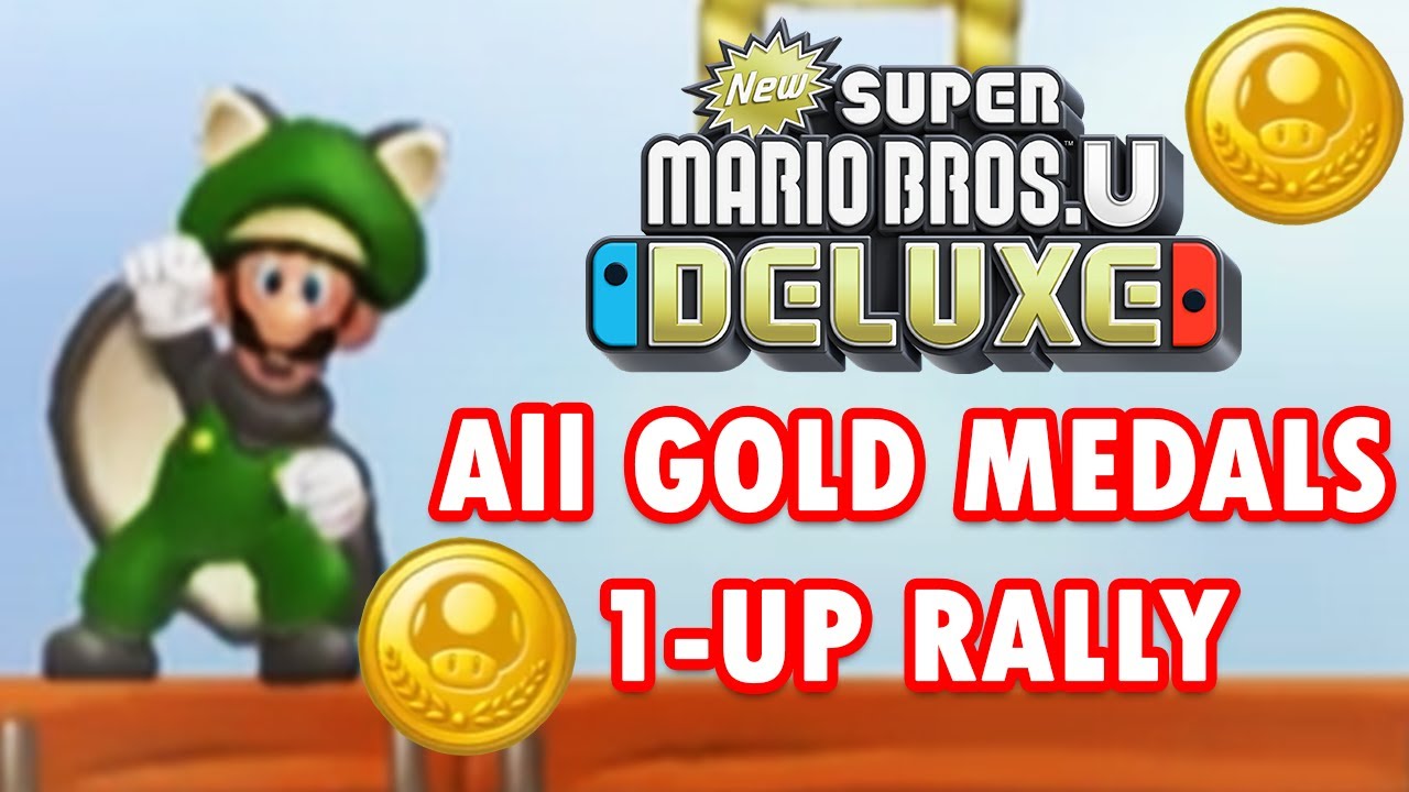 New Super Mario Bros. U Deluxe - 1-Up Rally - All Gold Medals