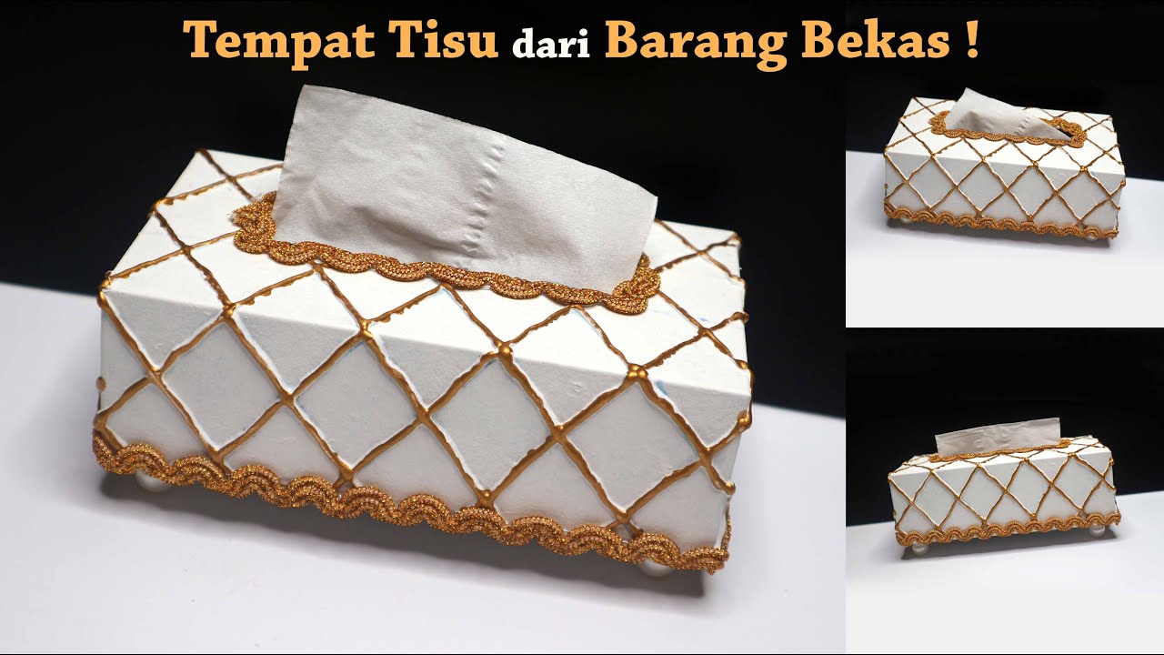 Ide Kreatif Tempat Tisu dari Barang Bekas | Kreasi dari Kotak Kardus Handphone