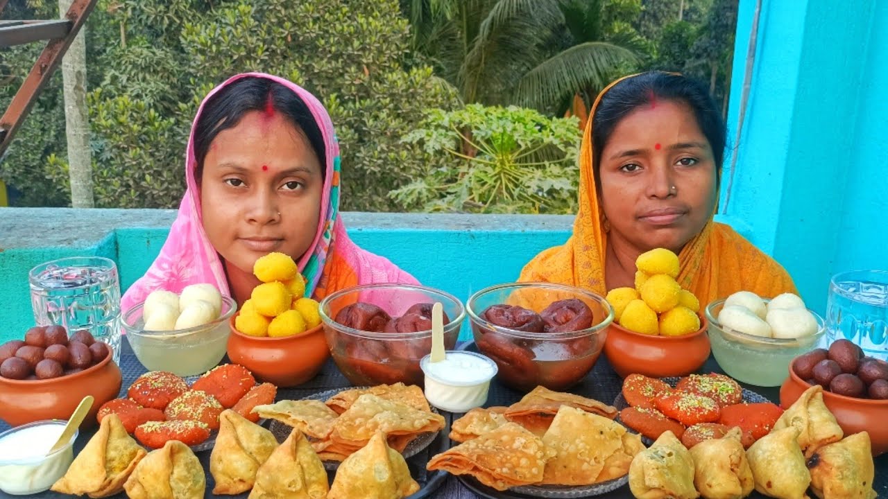 Sweets challenging video|| nimki,samosa, chanar jilapi mini sweet, rasgulla,kamola vog.. punishment🤮
