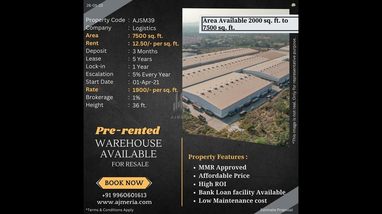 INVEST IN PRE-LEASED WAREHOUSE PROPERTY AT MUMBAI NASHIK HIGHWAY FOR HIGH RETURN RENTAL INCOME