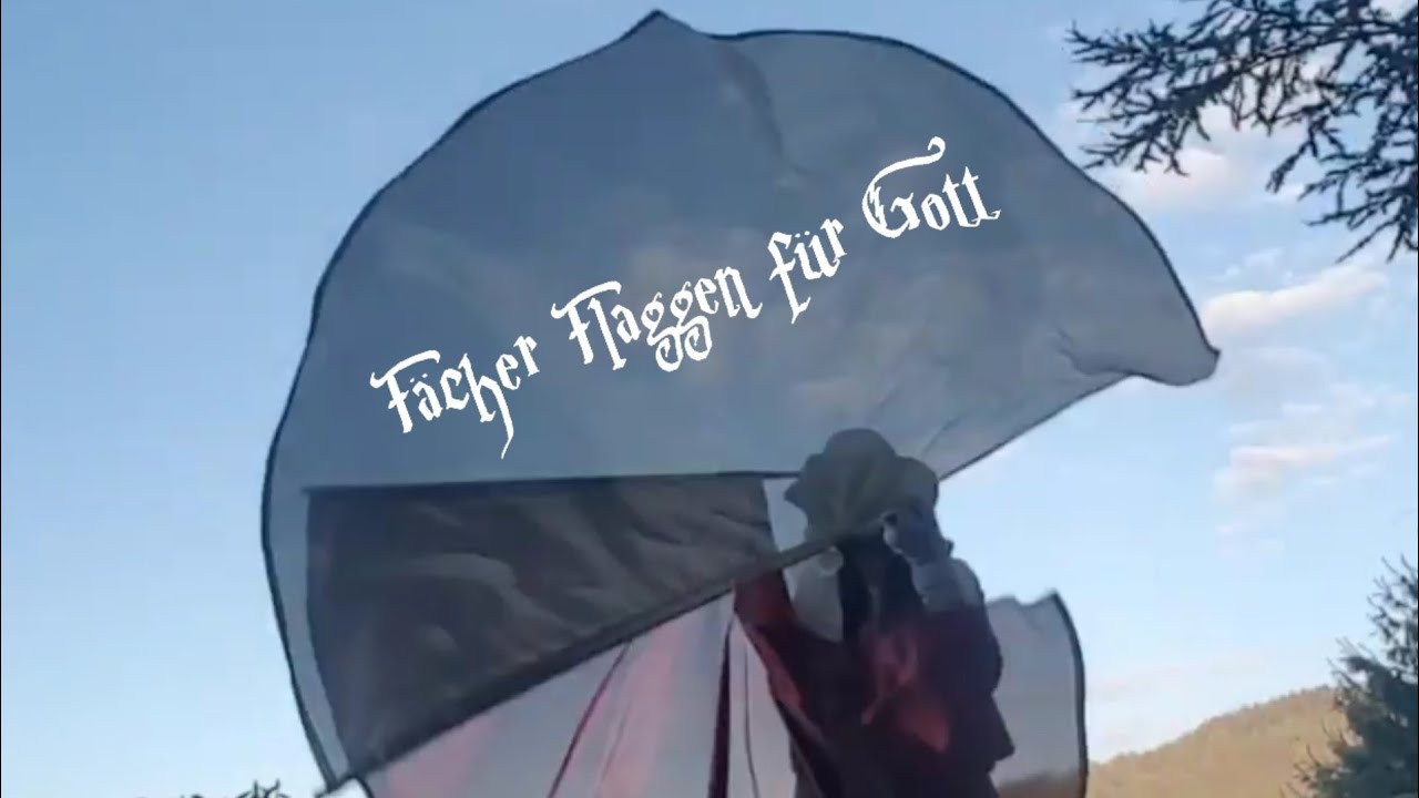 F&auml;cher Flaggen zum lobe Gottes mit den Lied: Tanz mit mir
