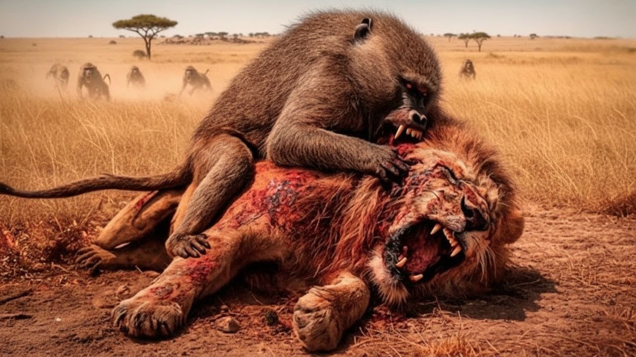 Wild Kenya | The Battle for Survival Between Baboons and Lions | WILDLIFE DOCUMENTARY