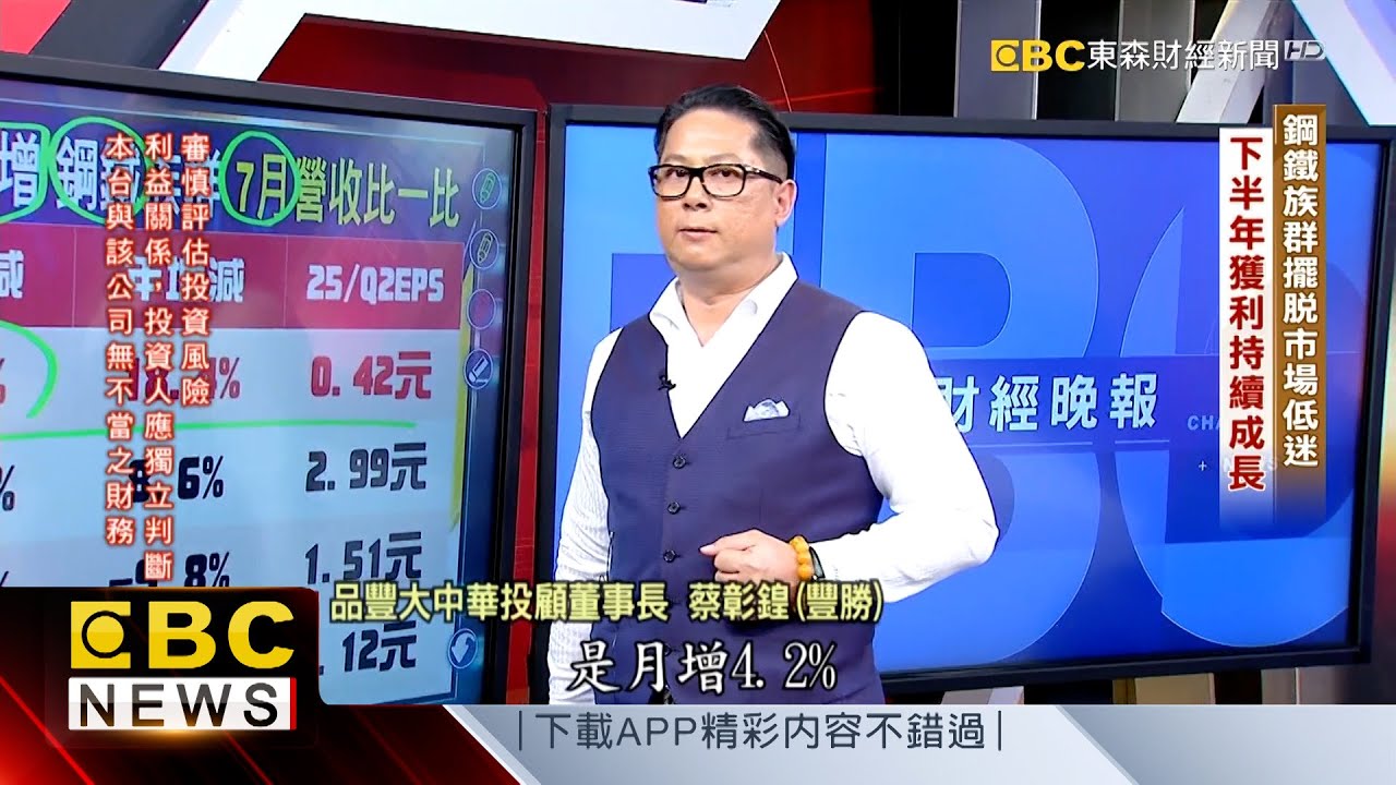 鋼鐵族群擺脫市場低迷 下半年獲利持續成長 - 蔡彰鍠(豐勝) 20250826《57爆新聞》精選篇 網路獨播版