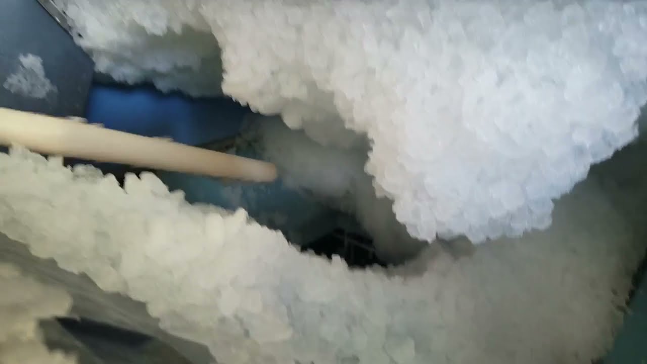 Satisfying nugget ice making and collecting || Nugget ice scraping