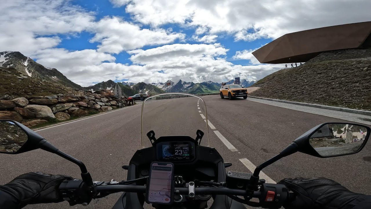 Timmelsjoch on Honda XL750 Transalp