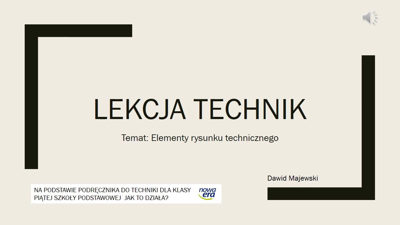 Lekcja technik Elementy rysunku technicznego klasa 5 SP