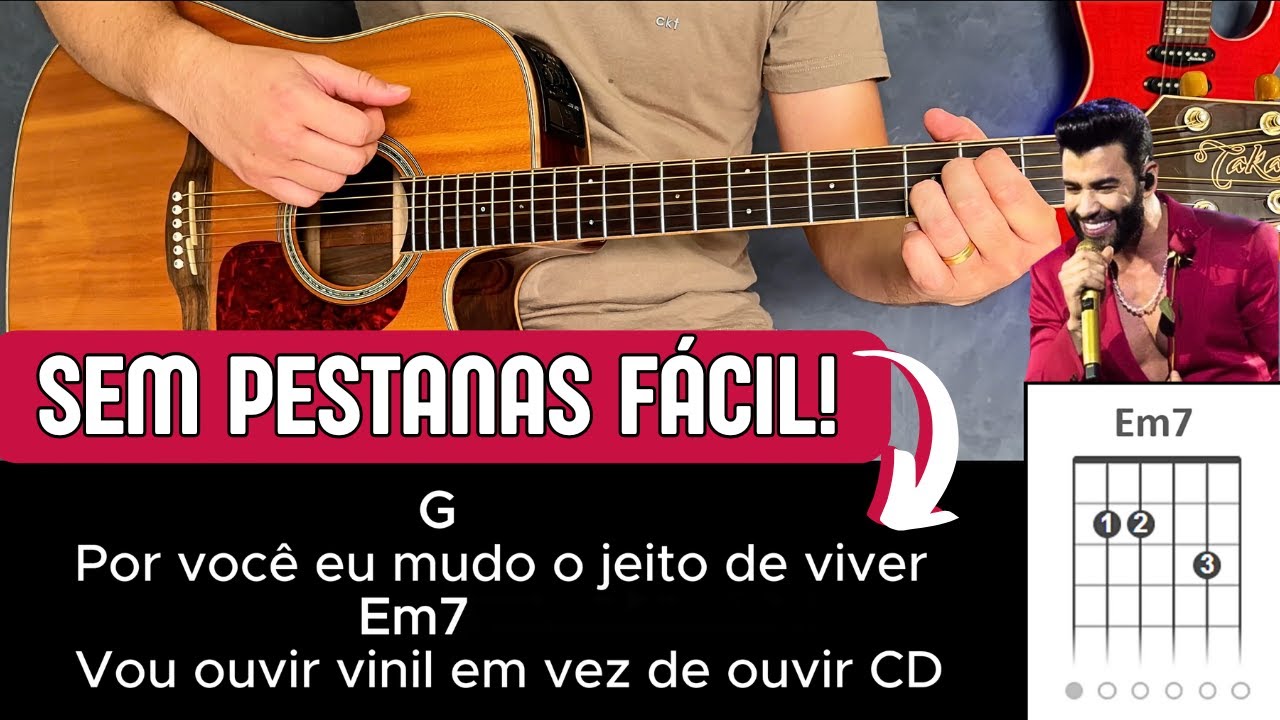 Como Tocar ROSAS, VERSOS E VINHOS (Sem Pestanas) Gusttavo Lima