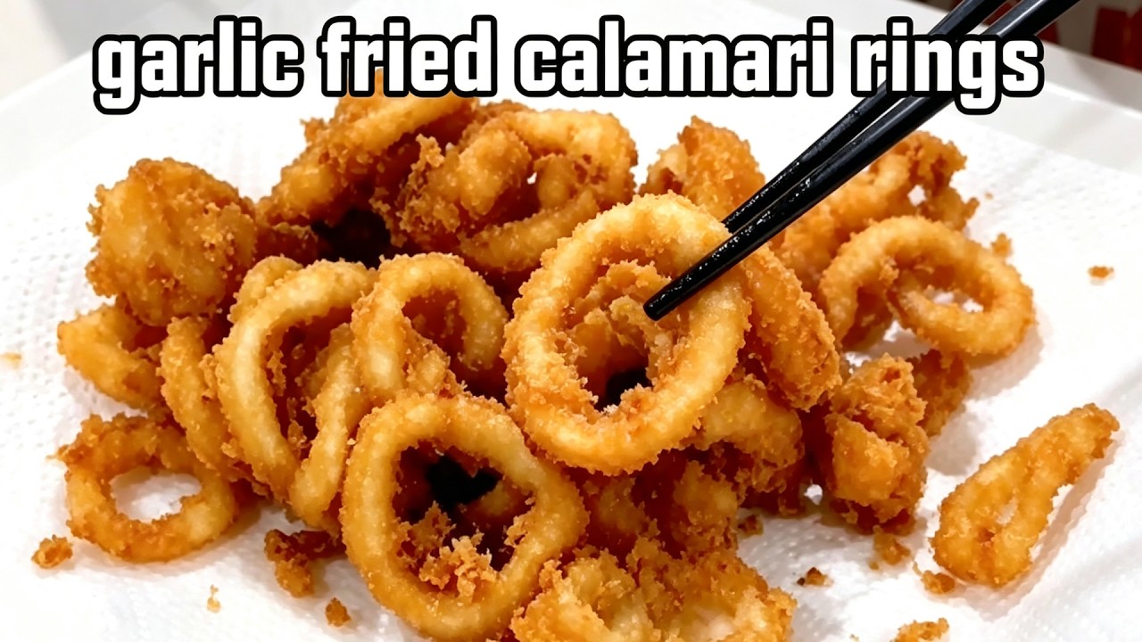 How Cantonese Mom Cooks Garlic Fried Calamari