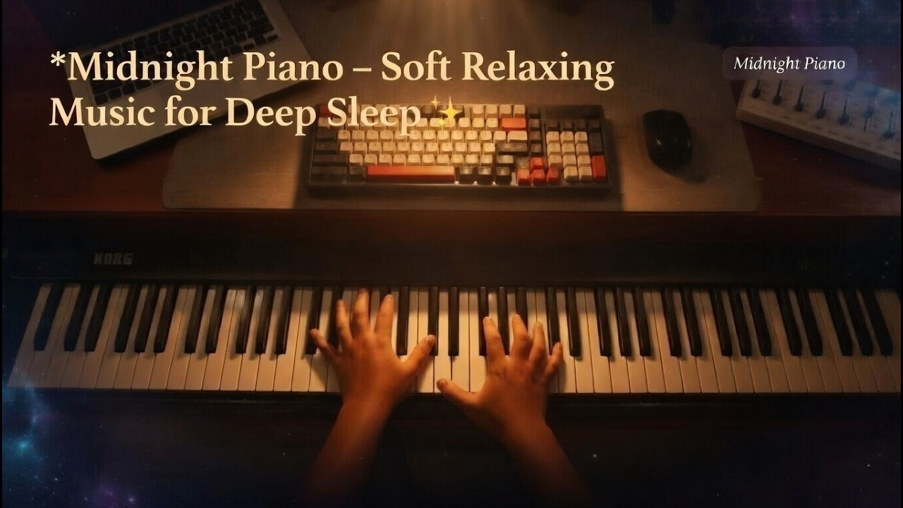 Midnight Piano ✨ Gentle Relaxing Music for Deep Sleep & Midnight Meditation